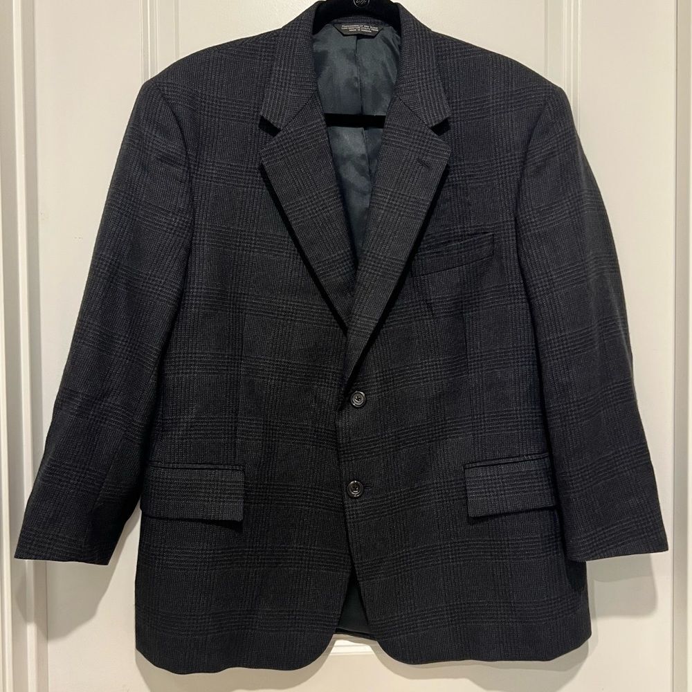 Vintage Evan-Picone 100% Lambswool Plaid Men's Blazer/Sports Coat Size 42S